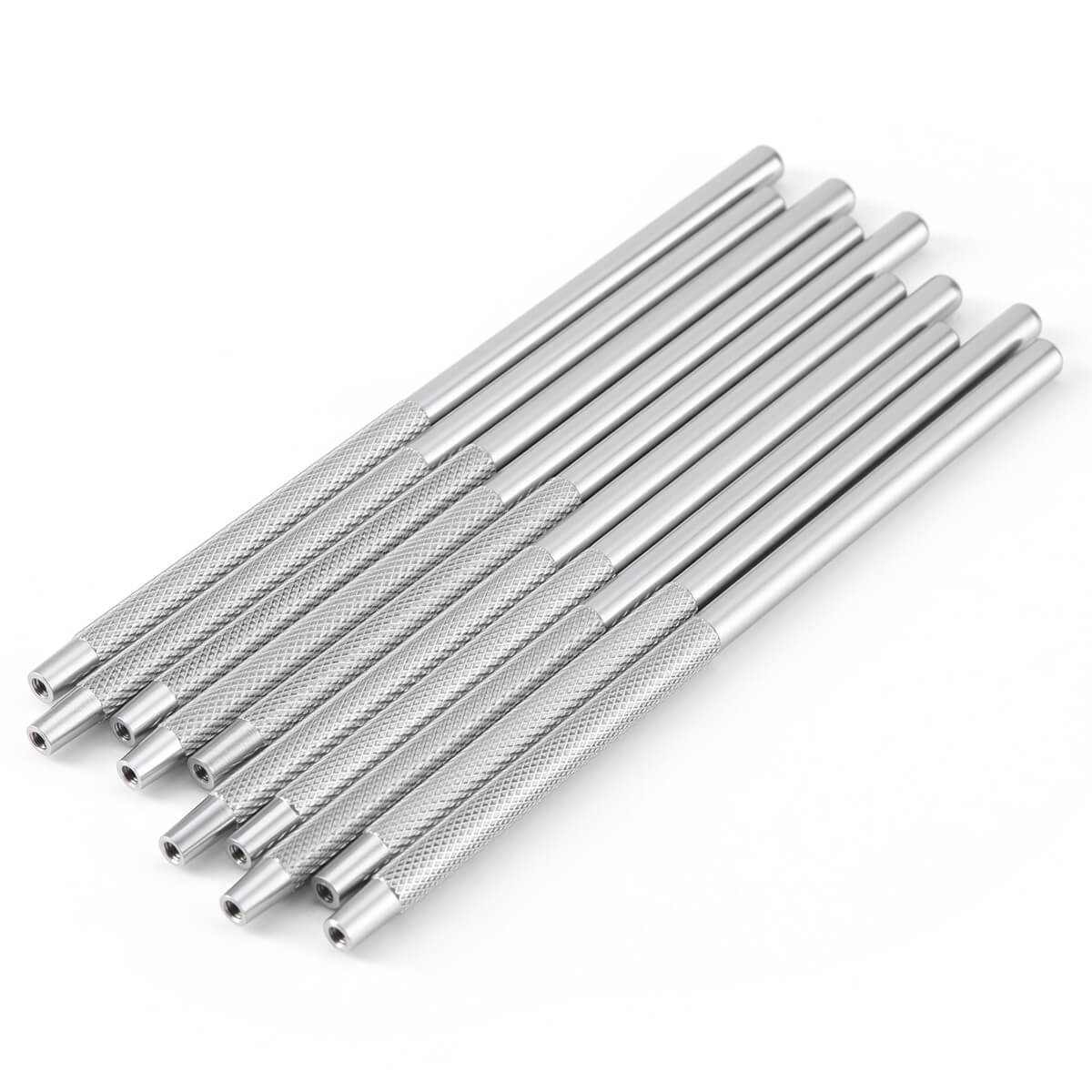 Dental Stainless Steel Mouth Mirror Handle 10Pcs/Set - azdentall.com