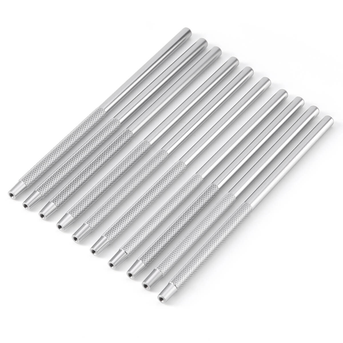 Dental Stainless Steel Mouth Mirror Handle 10Pcs/Set - azdentall.com