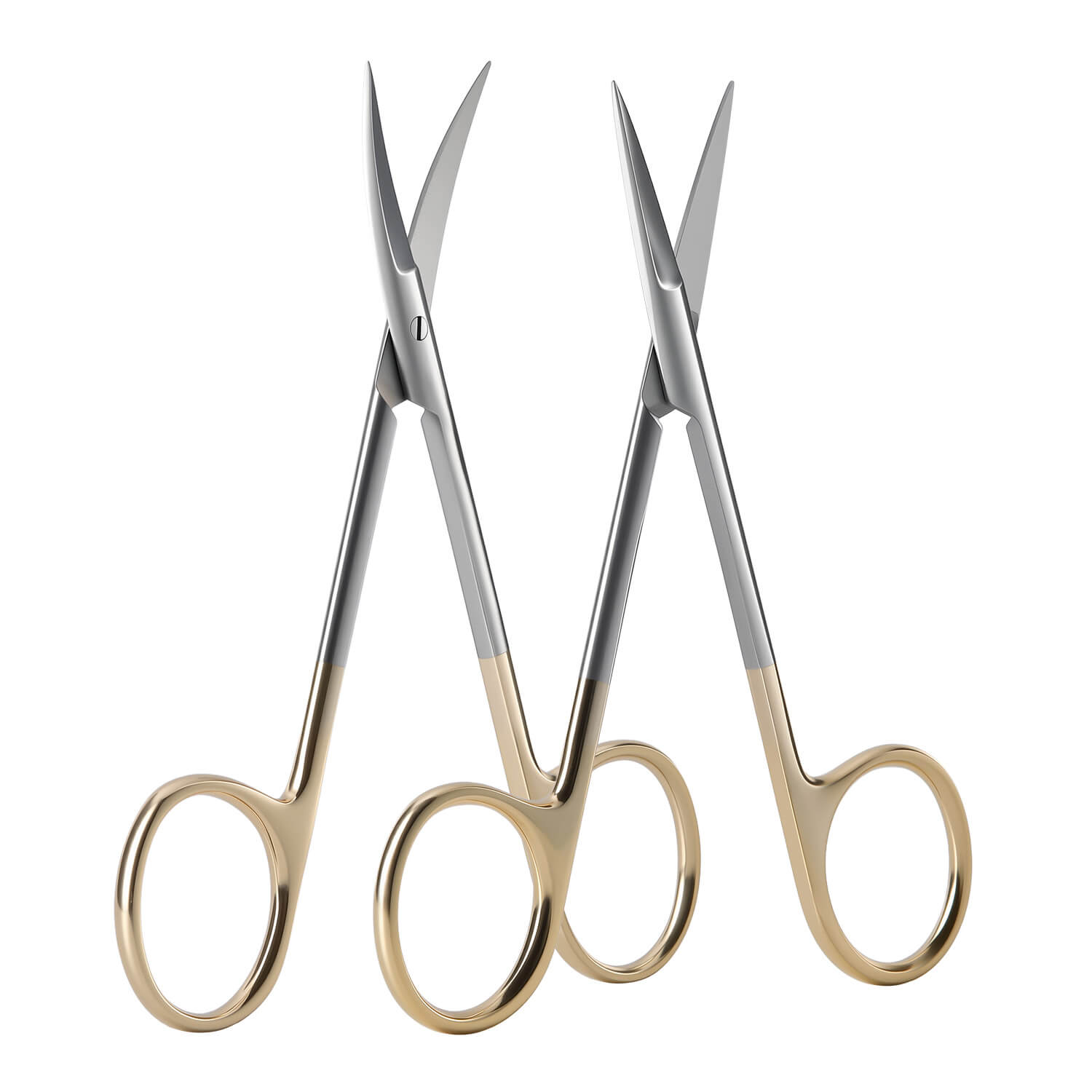 Dental Surgical Scissors Gold Handle Straight/Curved Tip - azdentall.com