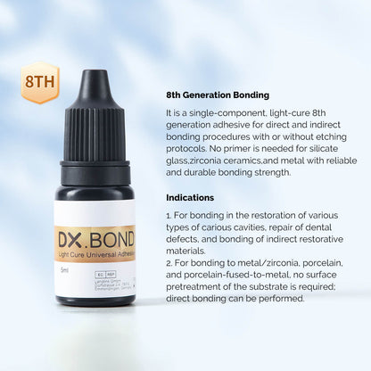 Dentex Dental Light Cure Universal Adhesive Bonding Agent Self-etch Gel 5ml - azdentall.com