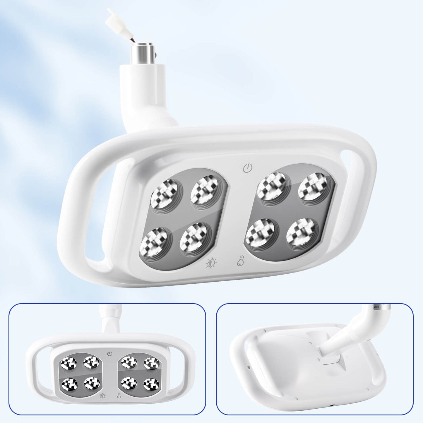 Dental LED Lamp Oral Light For Unit Chair 8 Lights 10W Dual-Color Adjustable - azdentall.com