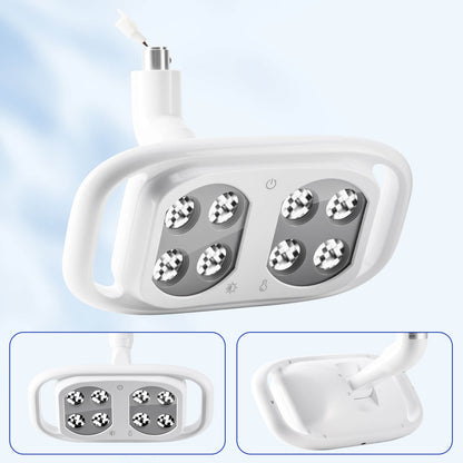 Dental LED Lamp Oral Light For Unit Chair 8 Lights 10W Dual-Color Adjustable - azdentall.com