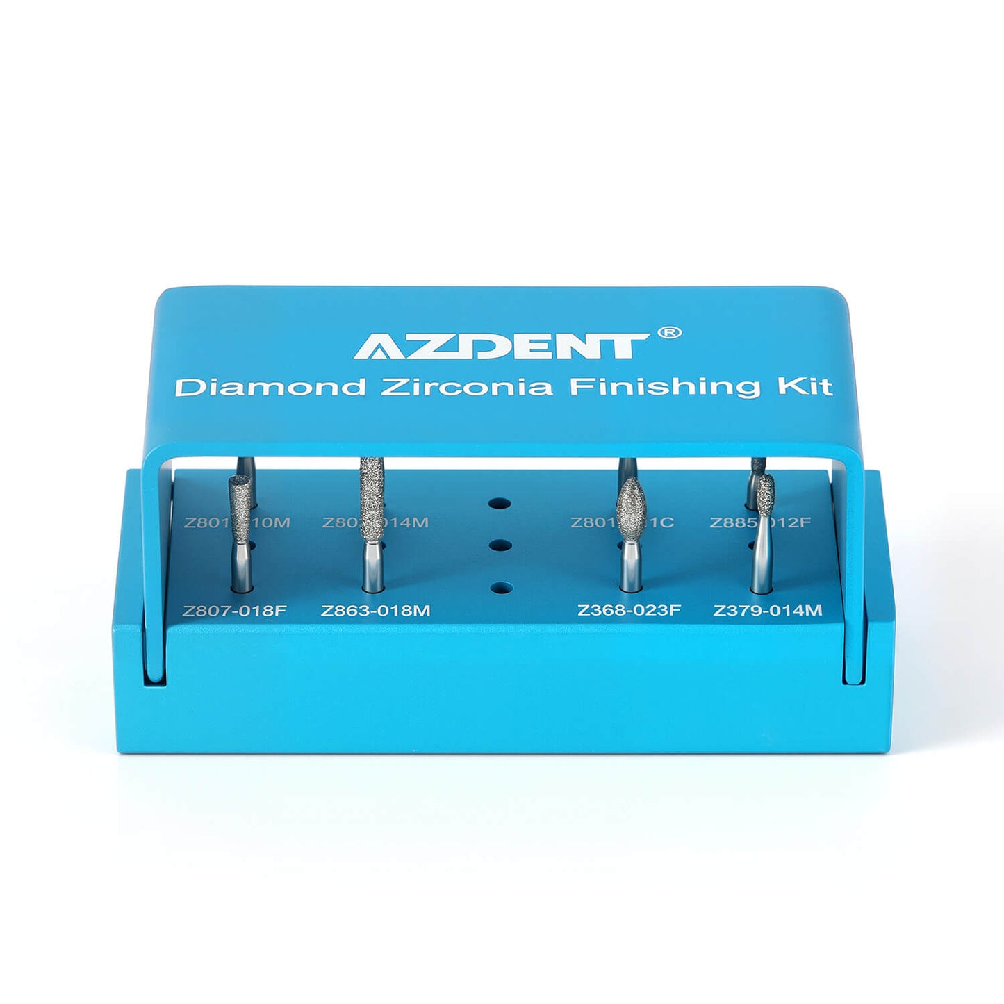 AZDENT Dental Zirconia Diamond Finishing Bur Kit FG 1.6mm Blue 8pcs/Box - azdentall.com