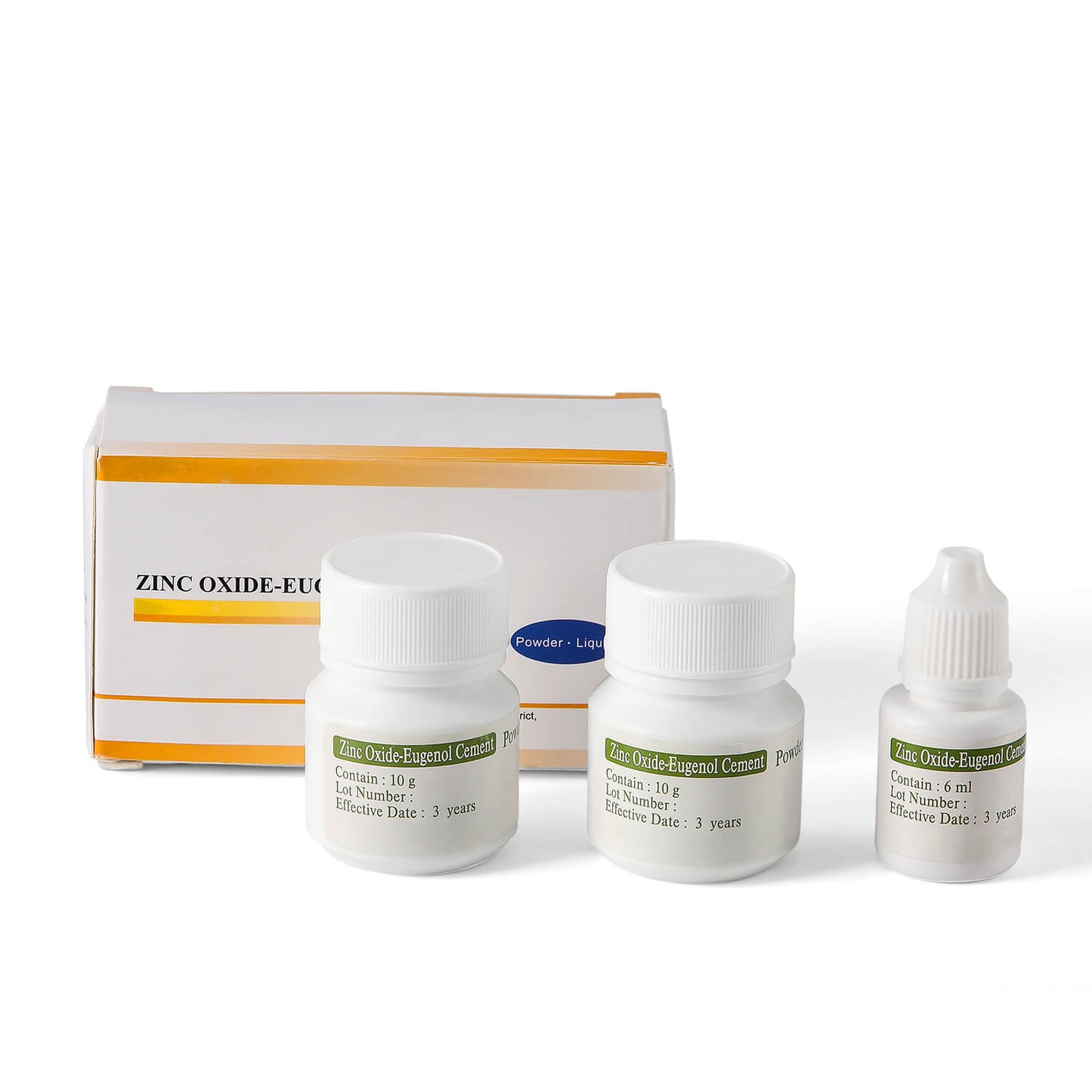 Dental Zinc Oxide Eugenol Cement Kit Self-Curing Type III 20g Powder + 6ml Liquid - azdentall.com