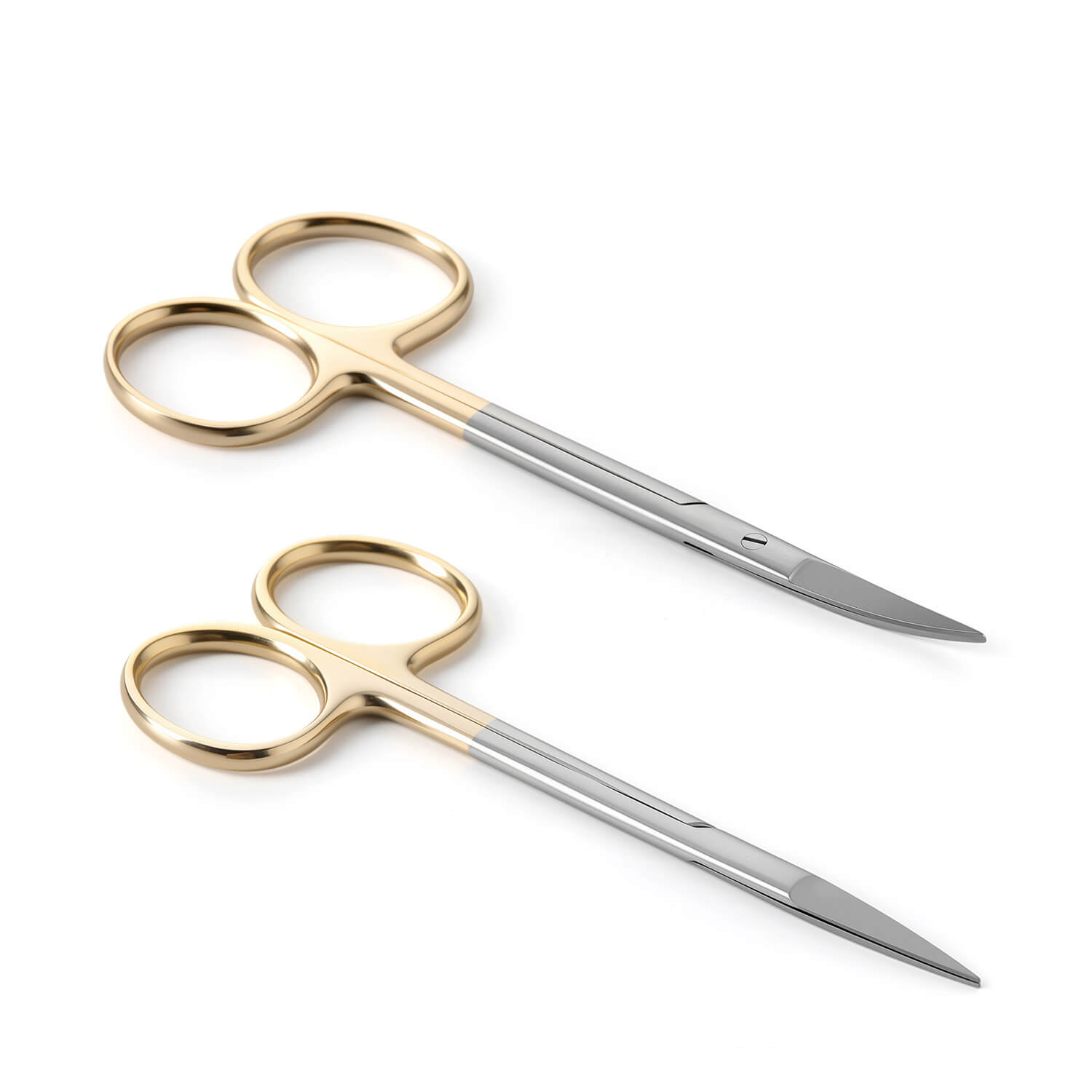 Dental Surgical Scissors Gold Handle Straight/Curved Tip - azdentall.com
