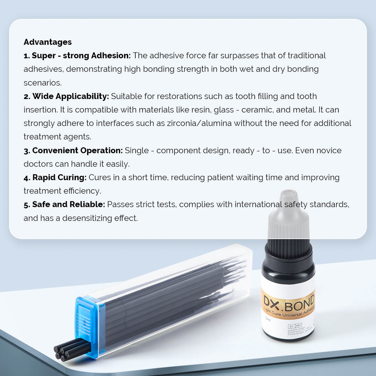Dentex Dental Light Cure Universal Adhesive Bonding Agent Self-etch Gel 5ml - azdentall.com