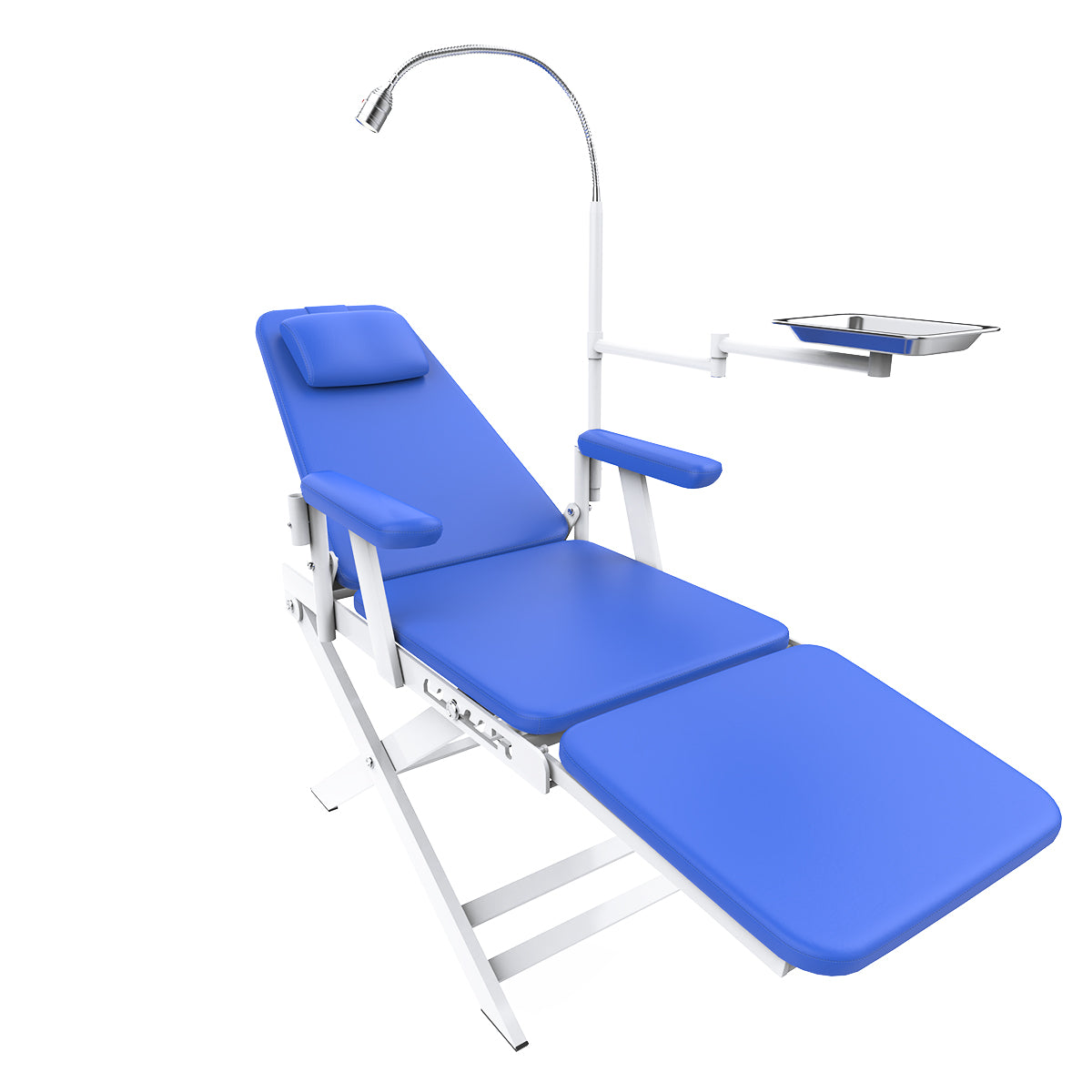 Dental Portable Chair Simple Type-Folding Chair With LED Cold Light Blue