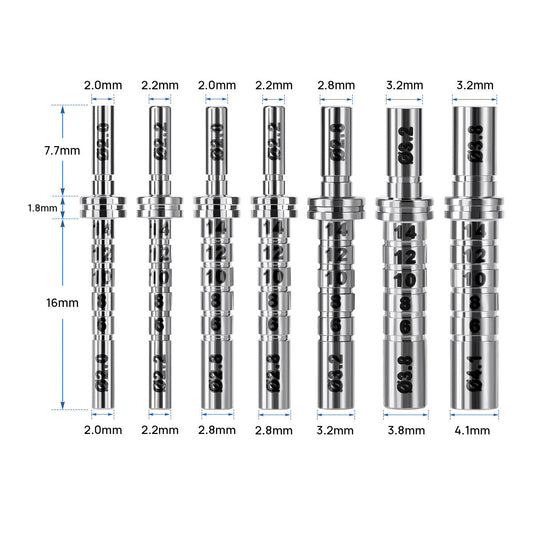 Dental Implant Depth Gauge Pin Stainless Steel Double Head 1pc/Pack - azdentall.com