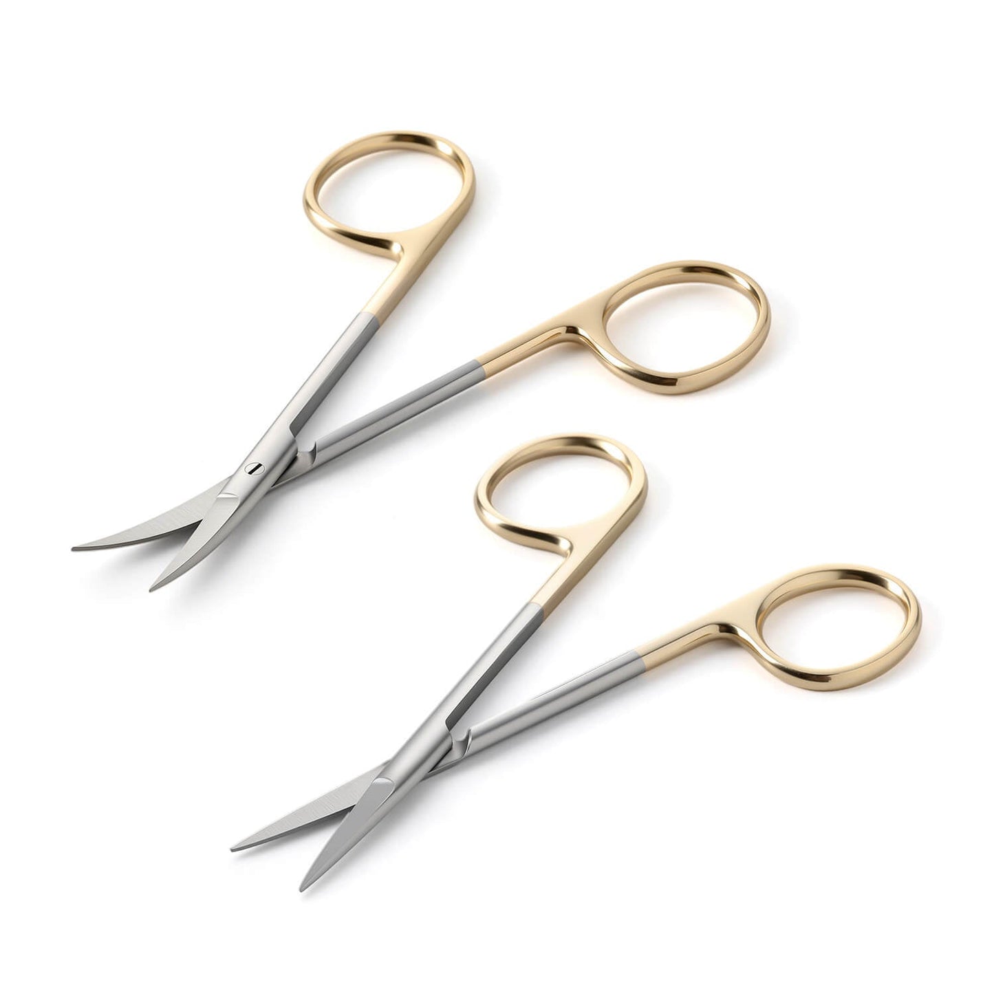 Dental Surgical Scissors Gold Handle Straight/Curved Tip - azdentall.com