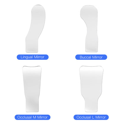 Dental LED Automatic Anti-fog Mirrors For Oral photography Reflector Glass Mirror 4 Pcs Mirrors(M+L+Buccal+Lingual) - azdentall.com