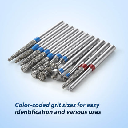 Dental Diamond Bur All Ceramic Porcelain Kit FG 1.6mm 11pcs/Kit - azdentall.com