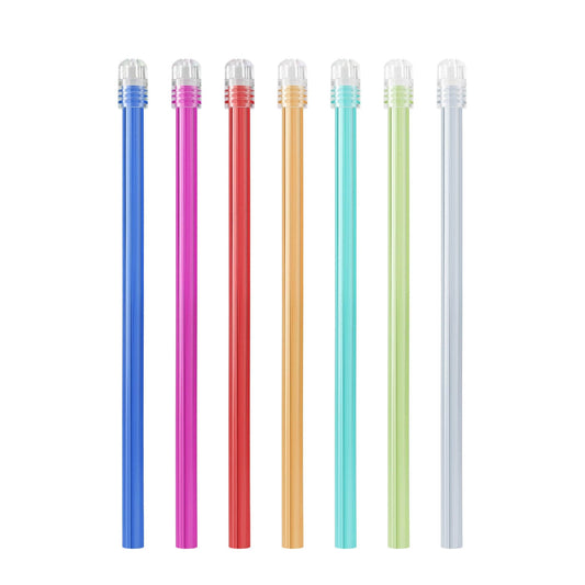 Dental Disposable Saliva Ejectors Clear Tips Assorted Colors 100pcs/Bag - azdentall.com