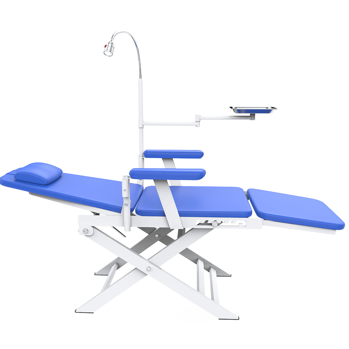 Dental Portable Chair Simple Type-Folding Chair With LED Cold Light Blue