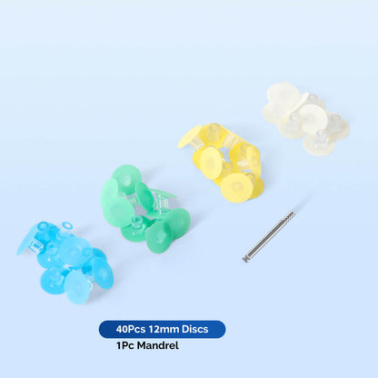 AZDENT Dental Composite Polishing Discs φ12mm with Mandrel CA2.35mm 40Pcs/Box - azdentall.com