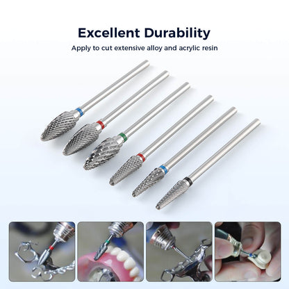 Dental Lab Tungsten Carbide Burs Polishing Bur Steel Drills HP 2.35mm - azdentall.com