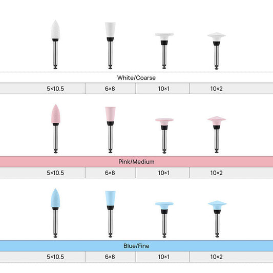 Dental Silicone Polishing RA 2.35mm Coarse Medium Fine For Contra Angle Handpiece 12pcs/Box - azdentall.com