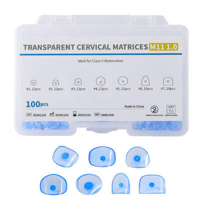 Dental Transparent Cervical Matrices Composite Gingival Retractor Matrix Band 100pcs/Box - azdentall.com