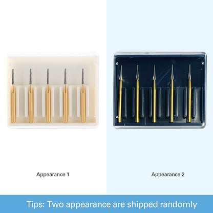 Dental FG Tungsten Carbide Burs Trimming & Finishing Taper Fissure 12 Fluted 5pcs/Box