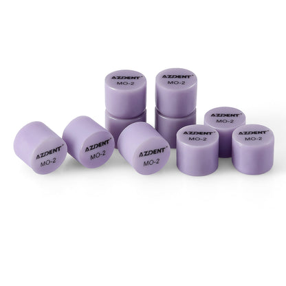 AZDENT Dental Ceramic Glass Ingots Press Lithium Disilicate Generation II Violet HT/LT/MO for Lab CAD CAM Restoration 10pcs/Box