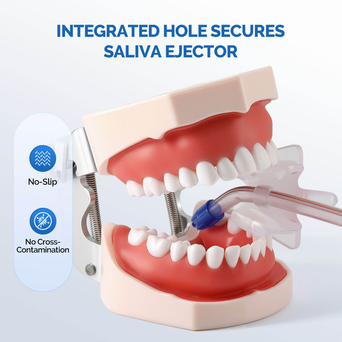 Dental Bite Block Occlusal Pad with Saliva Ejector Hole Clear Small/Large 5pcs/Pack - azdentall.com