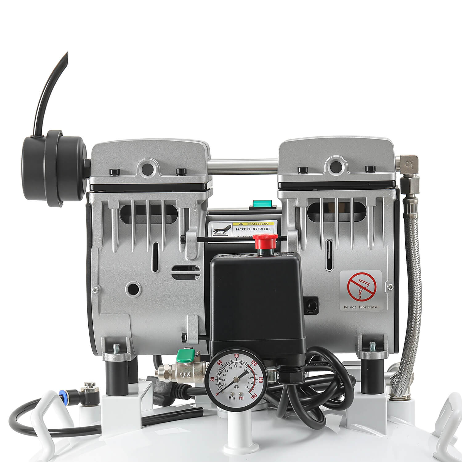 Dental Silent Oil Free Air Compressor 24L 600W 118L/min for 1PC Dental Chair - azdentall.com