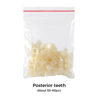 Dental Temporary Resin Teeth Crown Material for Anterior Molar Posterior Teeth 50pcs/Bag - azdentall.com