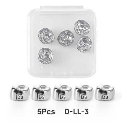 48 Sizes Dental Primary Molar Crown Teeth Preformed Stainless Steel Temporary Crowns 5pcs/Box