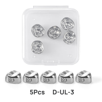 48 Sizes Dental Primary Molar Crown Teeth Preformed Stainless Steel Temporary Crowns 5pcs/Box