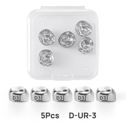 48 Sizes Dental Primary Molar Crown Teeth Preformed Stainless Steel Temporary Crowns 5pcs/Box