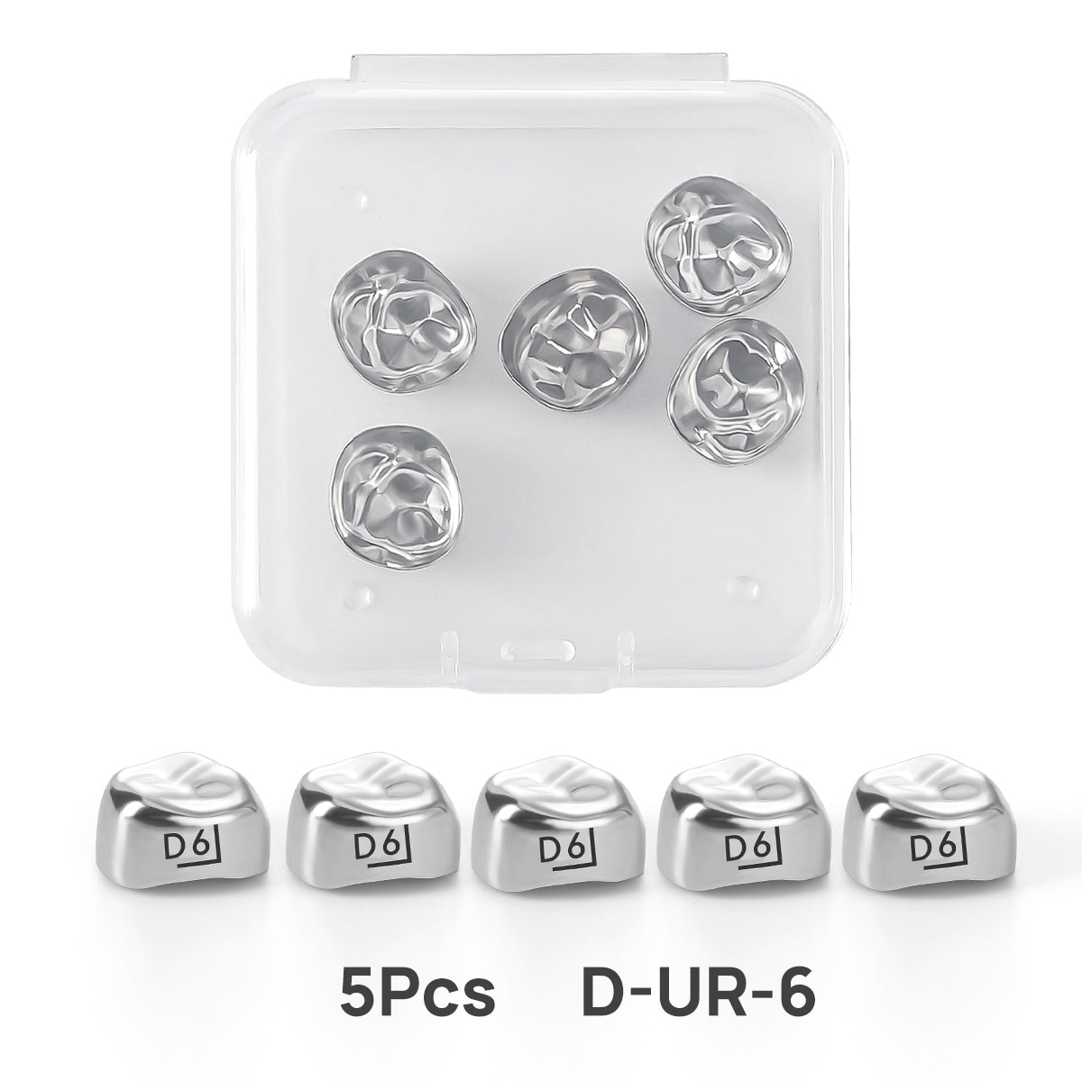 48 Sizes Dental Primary Molar Crown Teeth Preformed Stainless Steel Temporary Crowns 5pcs/Box