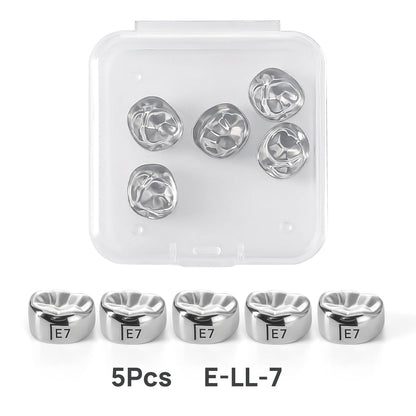48 Sizes Dental Primary Molar Crown Teeth Preformed Stainless Steel Temporary Crowns 5pcs/Box