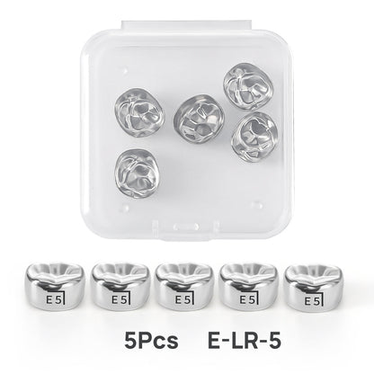 48 Sizes Dental Primary Molar Crown Teeth Preformed Stainless Steel Temporary Crowns 5pcs/Box