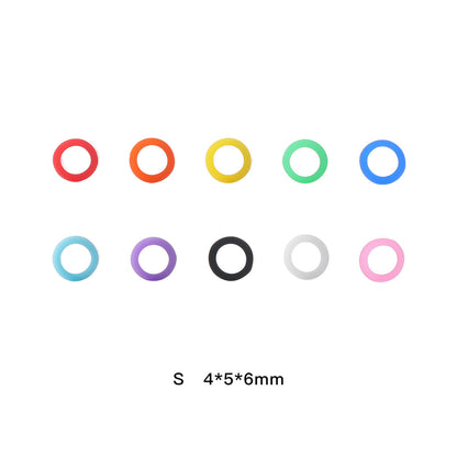 Dental Color Code Rings Universal Silicone Autoclavable 10 Colors 100pcs/Box - azdentall.com