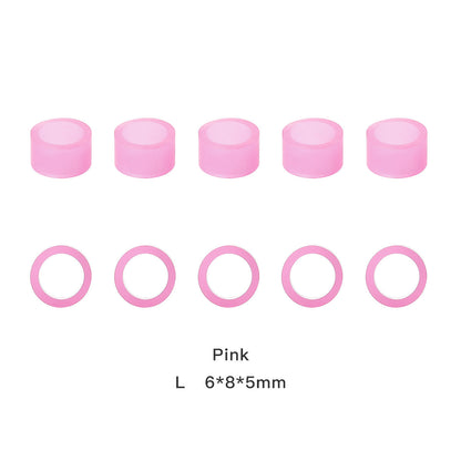 Dental Color Code Rings Universal Silicone Autoclavable 10 Colors L Pink 100pcs/Box - azdentall.com