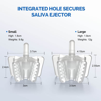 Dental Bite Block Occlusal Pad with Saliva Ejector Hole Clear Small/Large 5pcs/Pack - azdentall.com