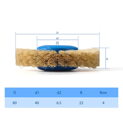 Dental Lab Polishing Brush 4 Rows White Bristle Straight Type - azdentall.com