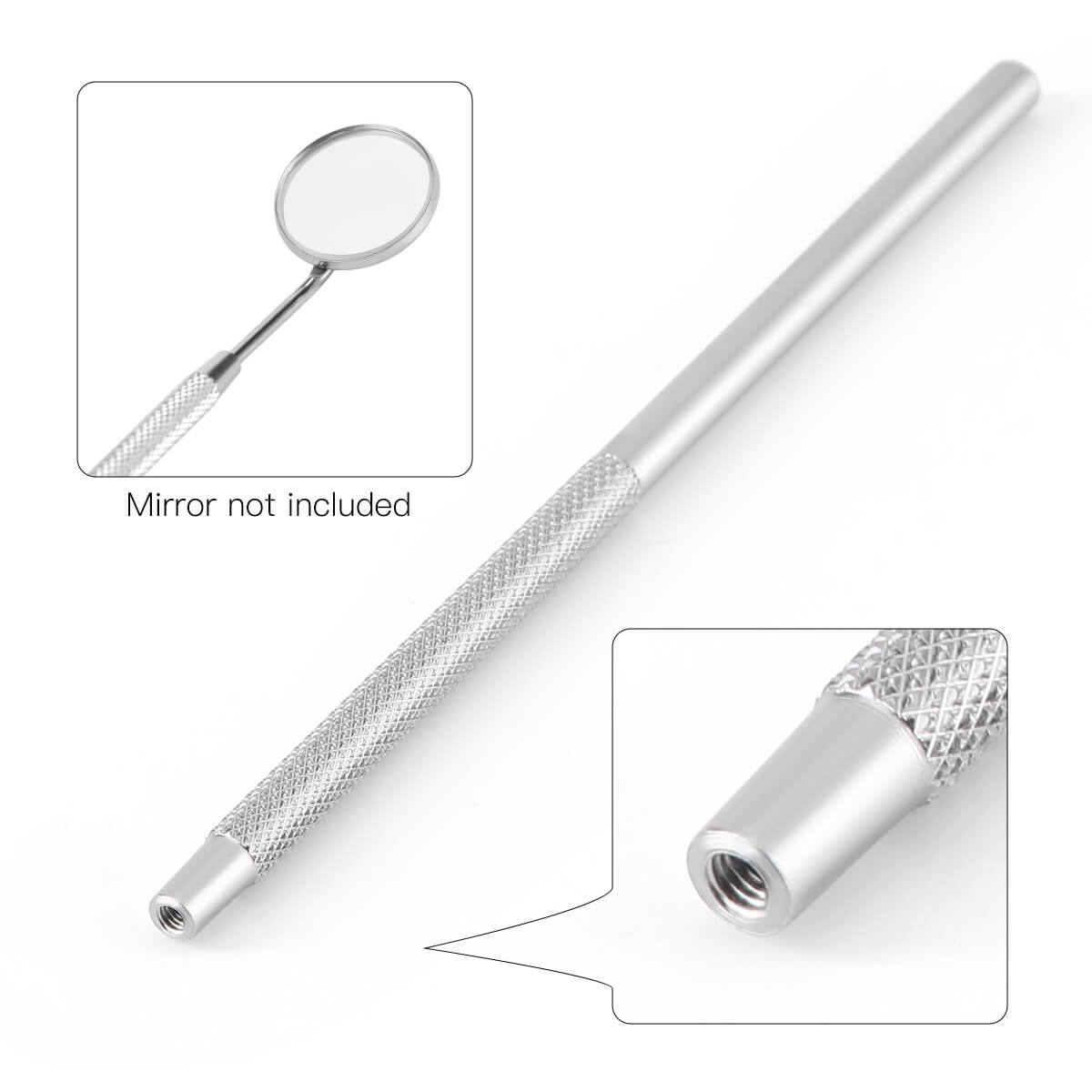 Dental Stainless Steel Mouth Mirror Handle 10Pcs/Set - azdentall.com