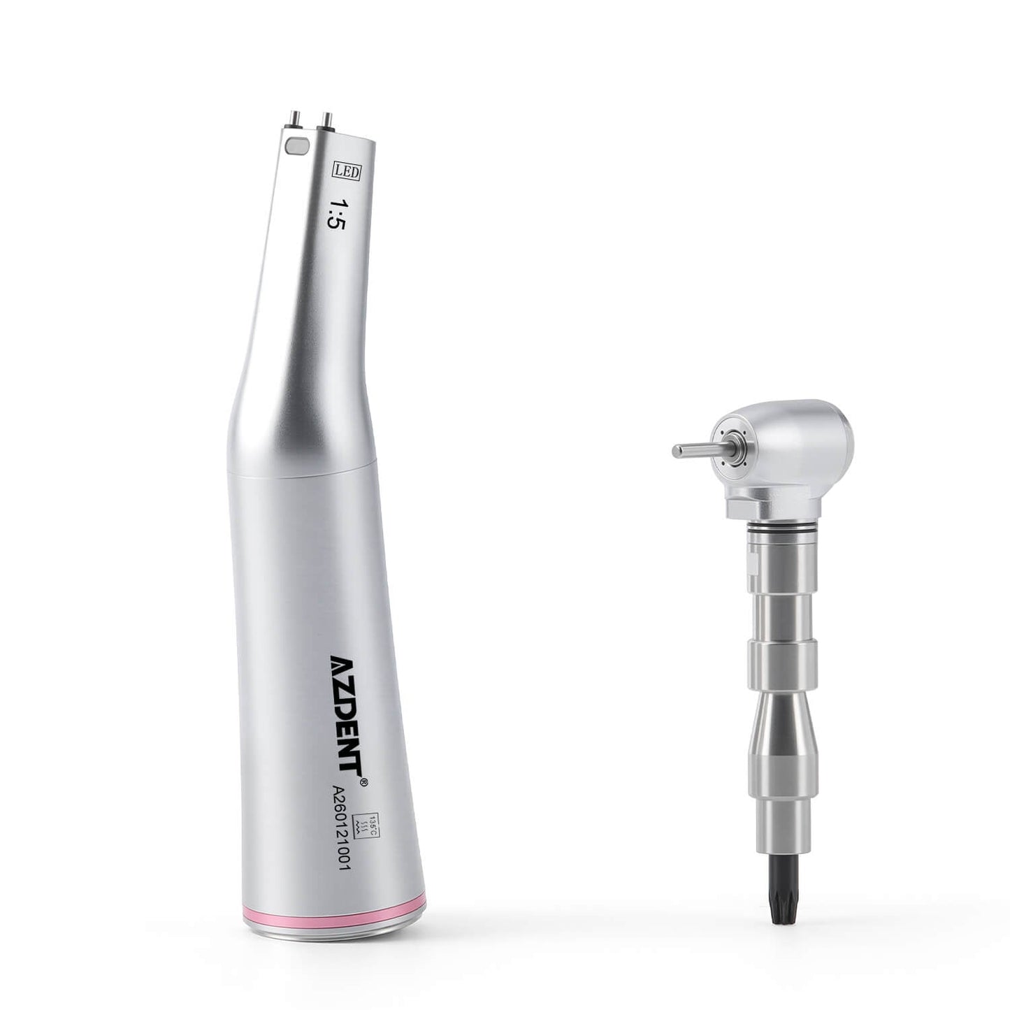 AZDENT Dental 1:5 Fiber Optic Electric Contra Angle Handpiece Internal Four Way Spray Removable Design - azdentall.com