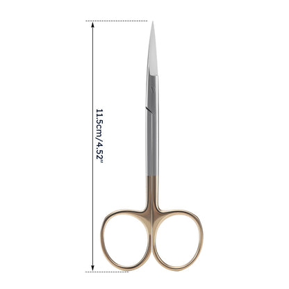 Dental Surgical Scissors Gold Handle Straight/Curved Tip - azdentall.com