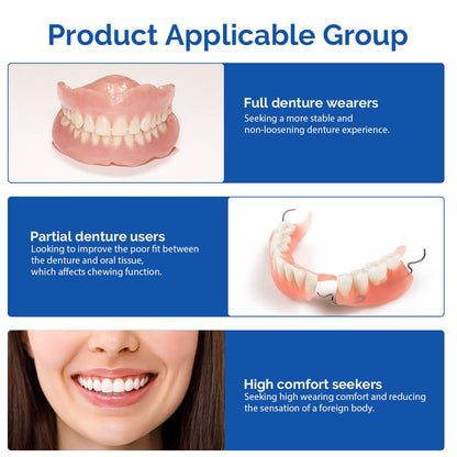 Denture Adhesive Cream 40g All Day Hold Non-Zinc Formula False Teeth Glue