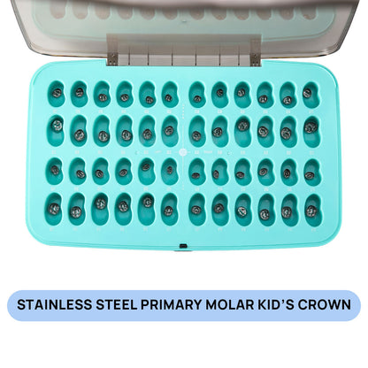 Dental Stainless Steel Kids Crown Primary Molar Temporary Crowns Kit 48pcs/Box - azdentall.com
