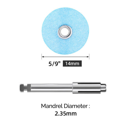 Dental Composite Finishing Polishing Discs 14mm 5/9" with Mandrel 40Pcs/Pack - azdentall.com