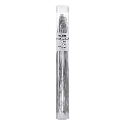 Dental Orthodontic Wire Preformed Ligature Ties Stainless Steel Long 0.010 100pcs/Pack - azdentall.com