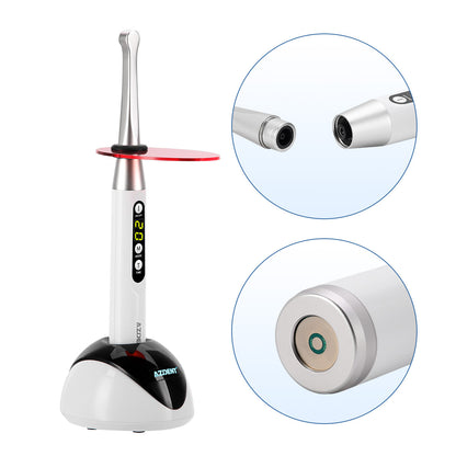 AZDENT Dental LED Curing Light Wireless 2200mW/cm² 1 Sec Curing 3 Modes