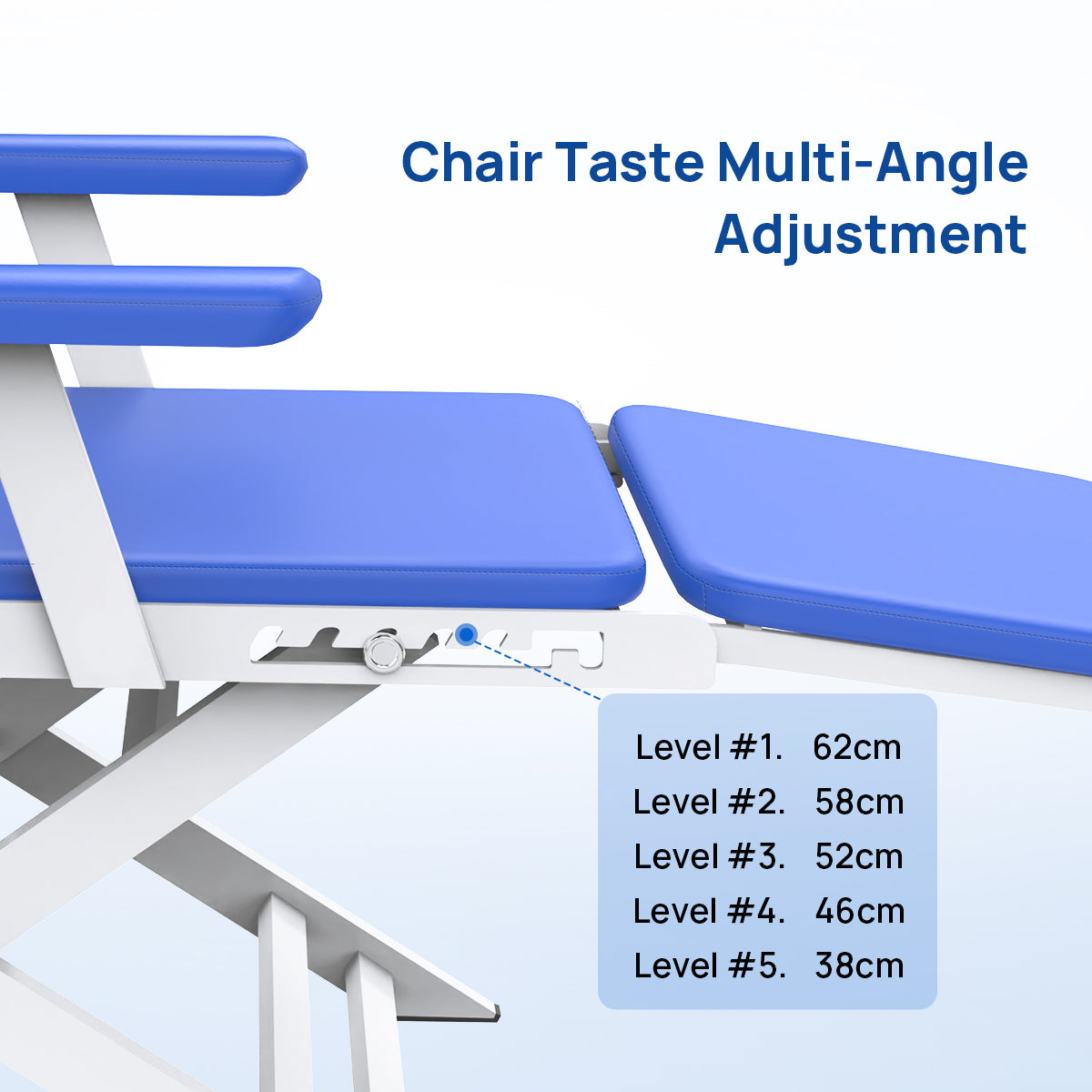 Dental Portable Chair Simple Type-Folding Chair With LED Cold Light Blue