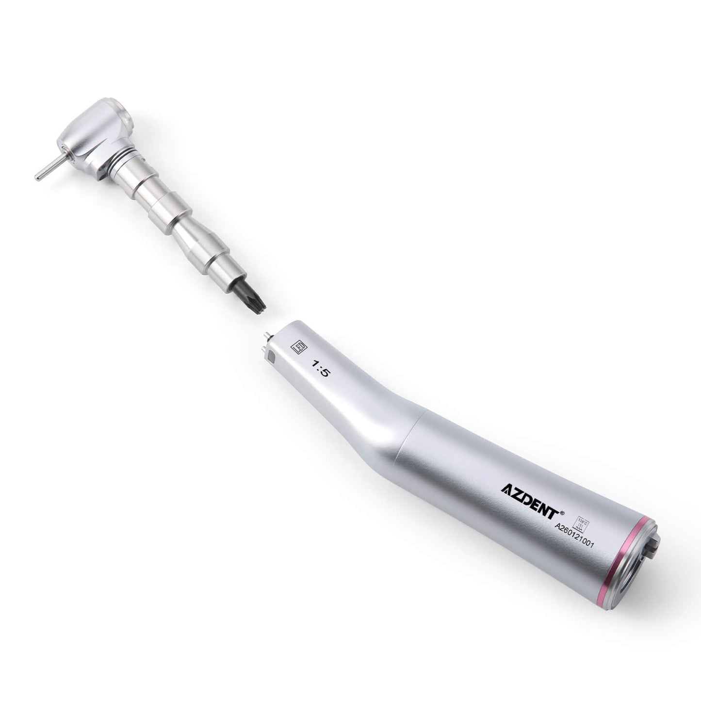 AZDENT Dental 1:5 Fiber Optic Electric Contra Angle Handpiece Internal Four Way Spray Removable Design - azdentall.com