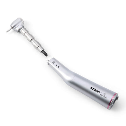 AZDENT Dental 1:5 Fiber Optic Electric Contra Angle Handpiece Internal Four Way Spray Removable Design - azdentall.com