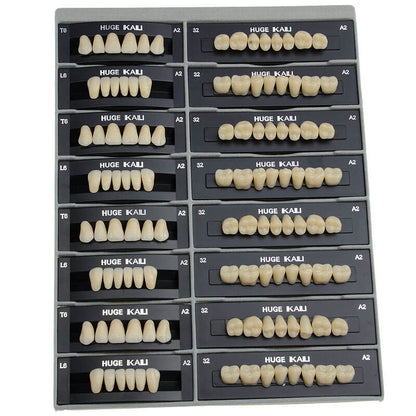 Dental Synthetic Polymer Teeth Resin Denture A1/A2/A3 28 Teeth/Set - azdentall.com