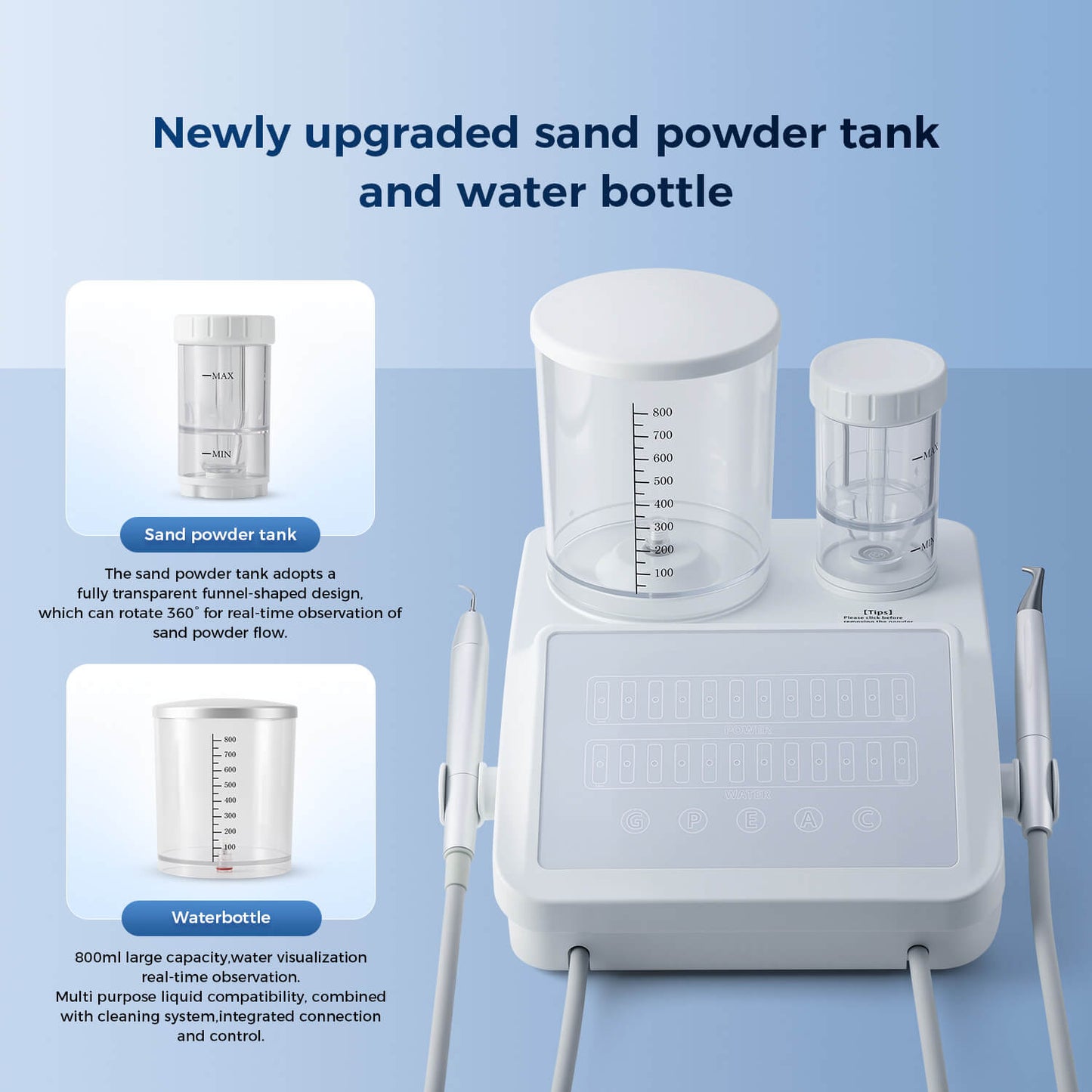 Dental PerioJet Pro Ultrasonic Scaler Air Polisher 2 in 1 Sandblasting Periodontal Therapy System - azdentall.com