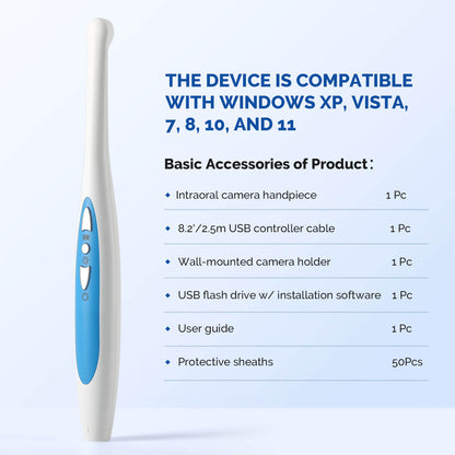 Dental USB Digital HD Intraoral Camera 6 LED White Lights AF Auto-focus - azdentall.com